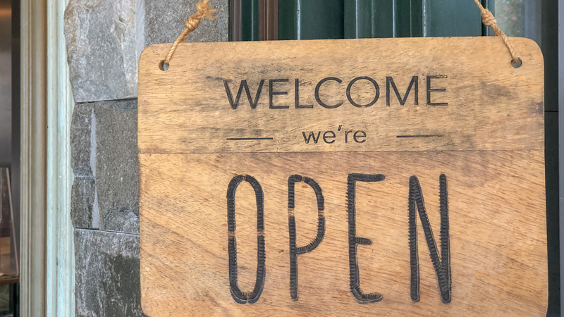 Welcome We're Open